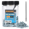 Pocket Hole Screws #8x1 Zinc, Coarse Thread Wood Screws, Washer Head with Square Drive 300Pcs, 150MM Drive Bit Included - color: Zinc, size: #8x1‘’