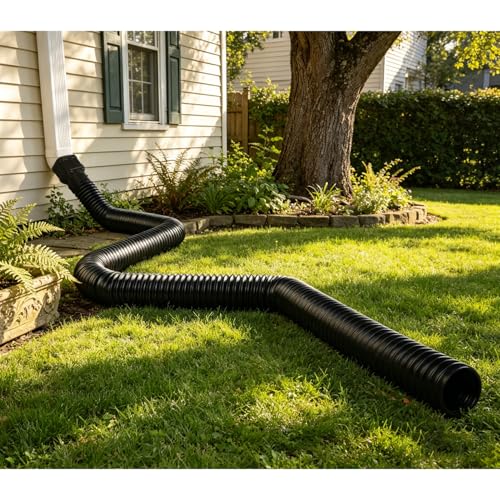 Prestantious 7ft Long Gutter Downspout Extensions Downspout Extender Pipe - color: 1-Pack, Black