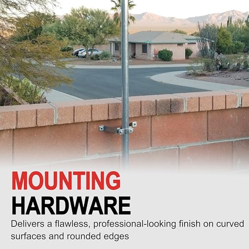 4” Heavy-Duty Wall Mount Pair with Brackets & Lag Bolts for TV Antenna Mast | 2 pack
