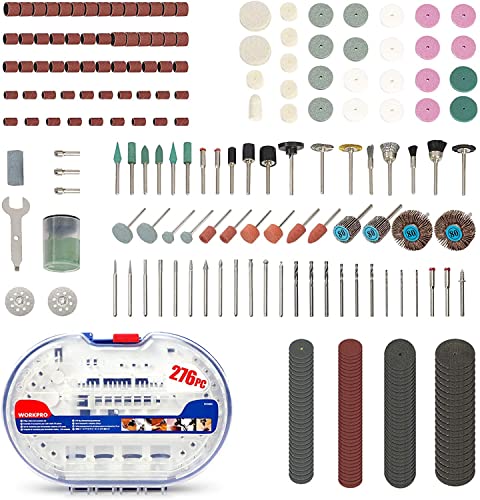 WORKPRO 276-Piece Rotary Tool Accessories Kit for Cutting Sanding Polishing - style: 276-Piece Rotary Tool Attachments