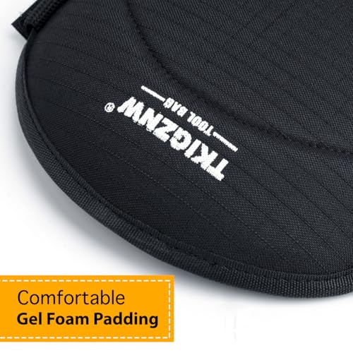 Heavy Duty Knee Pads, Professional Work Gear for Man, Black Fabric, Adjustable Straps