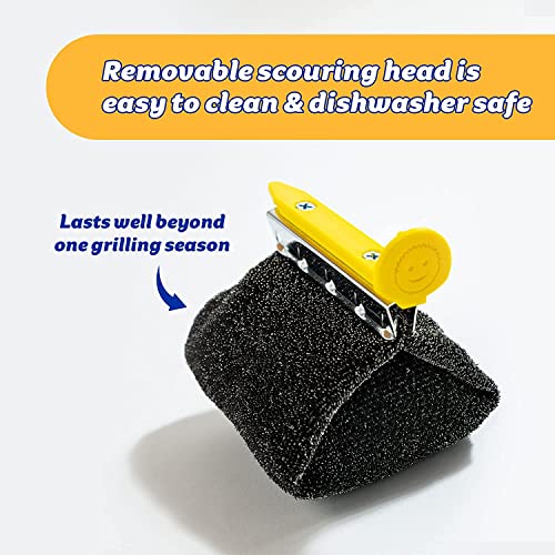 Scrub Daddy BBQ Daddy Grill Brush Head Refill - Bristle Free Grill Brush ArmorTec Steel Mesh Grill Cleaning Brush Attachment - Steam-Activated Cleaning Scrubber for Grates (1 Count) - style: BBQ Daddy Refill