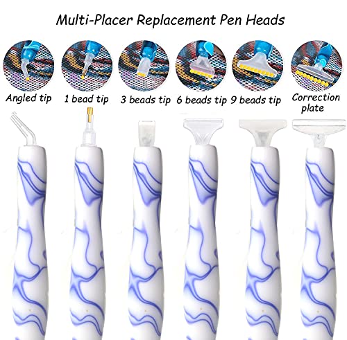 Praise V Do Diamond Painting Art Pick Dot Drill Pen Kit Tool Accessories Stylus WhiteBlue - color: White&Blue