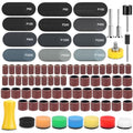 313 PCS 1 Inch Sanding Discs and Drums, 60-10000 Grit Sandpaper Hook and Loop Discs, 80 Grit Sanding Drums for Rotary Tool, Corded Drill, Cordless Drill