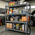 31.5''W Heavy Duty Storage Shelves, 2500LBS Metal Garage Shelving Units, 4 Tier Adjustable Large Industrial Shelves for Warehouse Workshop Basement (31.5''W x 13.8''D x 73.2''H) - size: 73.2"H x 31.5"W x 13.8"D