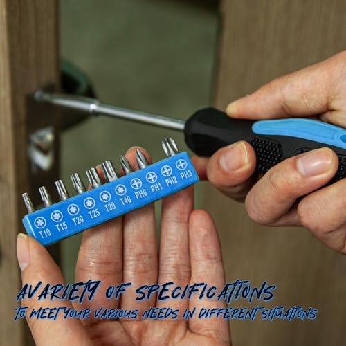 CARTMAN 39-Piece Household Tool Set, Blue Hand Kit With Storage Case - color: Blue