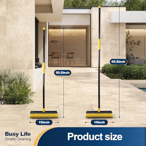 Yocada Double-Sided Floor Scrub Brush Triangle Brush Heavy Duty 65.5"