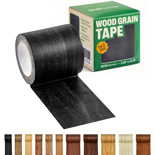 ECOHomes Wood Grain Repair Tape (Black, 2.25 Inch x 15 Feet) - color: Black Wood, size: 2.25 Inch By 15 Ft