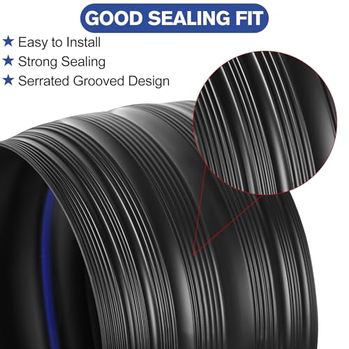 ToLanbbt 10Ft/3.05M Universal Garage Threshold Seal Strip with 300ml Black Sealant/Adhesive, Garage Door Bottom Weatherproof Strip Rubber DIY Weather Stripping Replacement (Black-Blue Line) - color: Black+Blue, size: 10 Ft (incl. 1 adhesive)