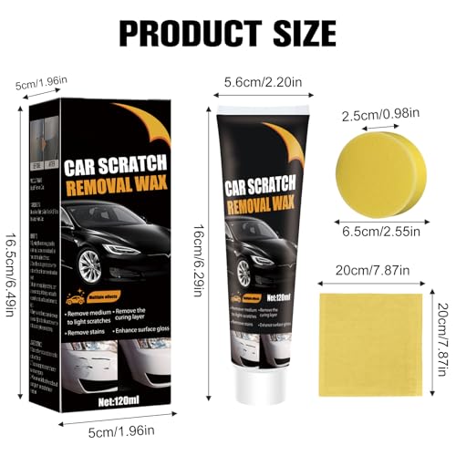 2Pcs Car Scratch Remover Wax, Auto Scratch Remover for Cars (120 ML)