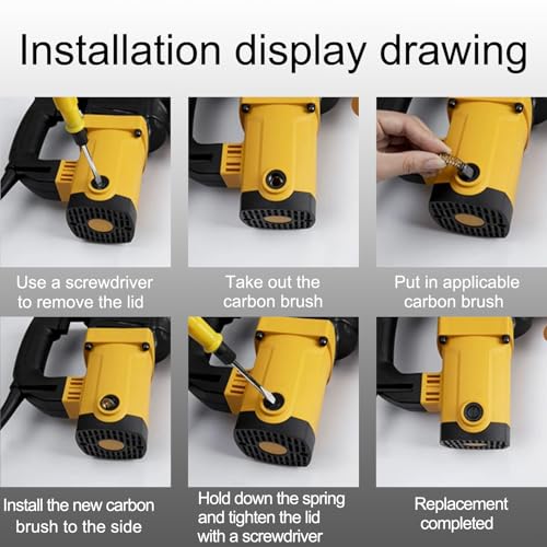 Electric Carbon Motor Brushes, 30Pcs Angle Grinder Carbon Brushes Replacement Repair Kit The Maintenance of Motors 6.5x13.5x18mm 153A - size: 153A