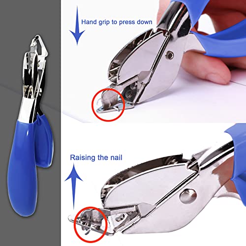 5 Pieces Staple Remover Tools Set for Office,Upholstery and Construction, Professional Tack and Nail Puller Kit for Efficiently and Easily Remove All Kinds of Staples,Tacks and Nails - color: 5 Pcs Blue