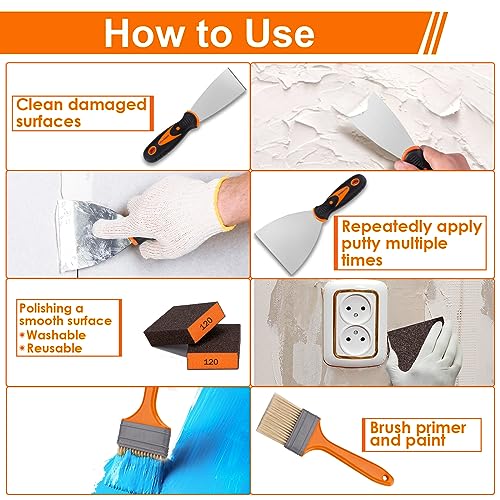 THINKWORK Putty Knife Set, 14Pcs Drywall Knife Set