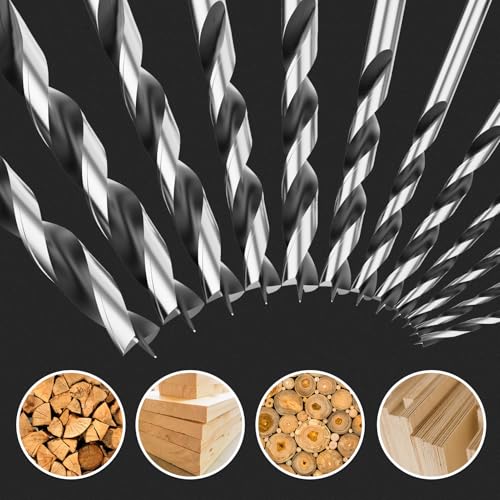 16Pcs 1/4" Brad Point Wood Drill Bit Set - size: 1/4" - 16pcs