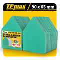 TPmax 100 Pack 90x65mm Detail Sander Sandpaper 180 Grit Compatible with Milwaukee M12 Heavy Duty Hook & Loop Anti Clogging Polyester Film Sheets - size: 180 Grit