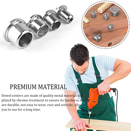 ELANE 48 Pcs Dowel Centering Pins,Metal Dowel Pins Dowels for Woodworking ( 1/4,5/16,3/8,1/2 ) (48)
