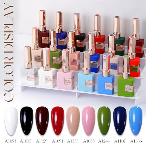 Double Rhythm 15ML Gel Polish Pure Sheer Same Color Same Bottle Soak Off Gel Polish Art Manicure Salon DIY at Home for Women (Beige White-A1478) - color: Beige White