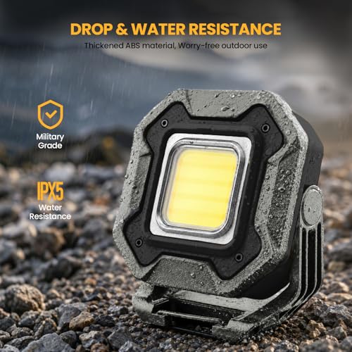 2-Pack 1200LM Magnetic Rechargeable LED Work Light for Car Camp - color: Gray