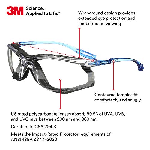 3M Safety Glasses, Virtua CCS and Virtua Sport CCS, Anti-Fog, Clear Lens - color: Clear, Clear