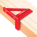 Mini 3D Multi-Angle Measuring Square Ruler, WT102C High Precision Hole Scribing Woodworking Tools, 0-90° Aluminum Alloy Carpenter Square Metric Wood Working Tools - color: 96mm Square, style: Metric
