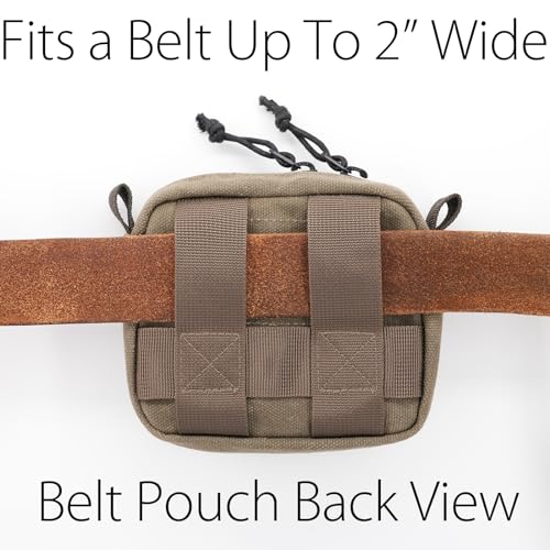 diodrio Belt Pouch for Men Women YKK Zippers EDC Pouch, Belt Bag Waist Pack for Hiking, Water Resistant, Waxed Canvas, Olive - color: Olive Small