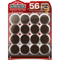 X-PROTECTOR Felt Furniture Pads - 56 PCS 3/4" Floor Protectors for Chair - size: 3/4" 56 Brown, Round