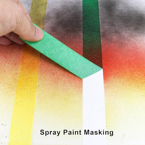 Green Painters Tape - Masking Tape 2 Inch Wide (1.88" x 90FT) - Multi-Surface, Smart Adhesion, Indoor & Outdoor - 1 Roll Paint Tape for DIY, Labeling, Art, Car (#3910) - color: Green