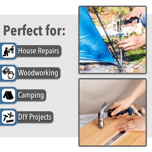 Mr. Pen- Claw Hammer, 8oz, Blue, Magnetic - color: Blue