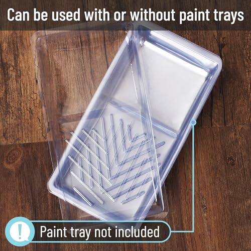 Bates- Paint Tray Liner, 4 Inch, 30 Pack, Clear, Plastic Disposable Paint Tray for Painting Walls - color: Clear, size: 30 Pack 4 Inch