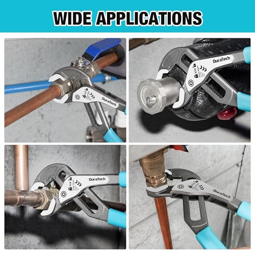 DURATECH 2-Piece Water Pump Pliers Set(8" & 10"), Groove Joint Pliers - style: 8"&10"