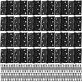 24 Pack Black 4'' Ball Bearing Door Hinges, 4 x 4 Inch Exterior Door Hinge - color: Black
