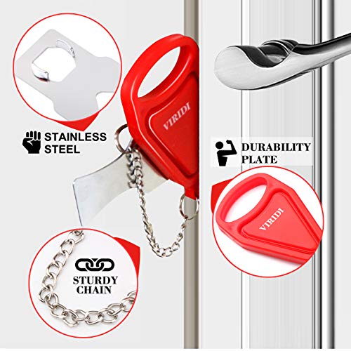 Hotel Door Lock, Portable for Travel Airbnb Apartment, No-Drill Security