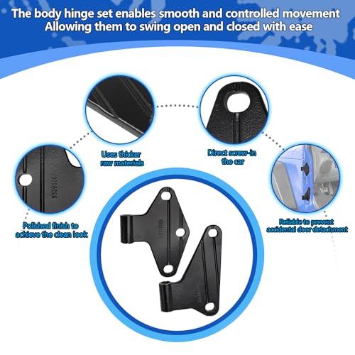 Body Door Hinge Compatible with Wrangl-er JK JKU Unlimited 2007-2018 Interior Door Hinges Compatible with JK 8 Pcs - size: 4 Door Interior Hinges