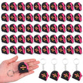 Kanayu 50 Pcs Pcs Mini Measuring Tape with Keychain, 6 ft, Rose Pink - color: Rose Pink, size: 6 ft
