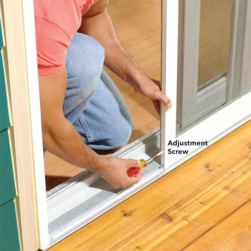 2 Pair Gliding Screen Door Roller Assembly Fits for Andersen Upper P/N #1997063 & Lower P/N #1997310 (1991 to Present), 1-1/4" Nylon Concaved Wheels, Edge Adjustable