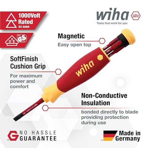 Wiha 28345 6 Piece Insulated SlimLine PocketMax Multi-Driver