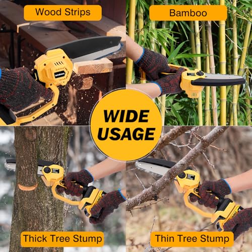 bellaDimora Cordless 6-Inch Mini Chainsaw for DeWalt 20V MAX Battery
