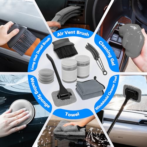 ThinkLearn Car Detailing Kit with Foam Gun, Car Wash Mop for Deep Cleaning