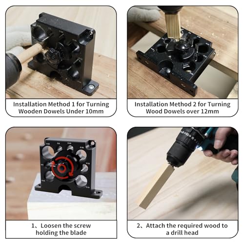 Dowel Maker Jig Kit, 8-20mm Adjustable Carbide Insert Round Rod Cutter
