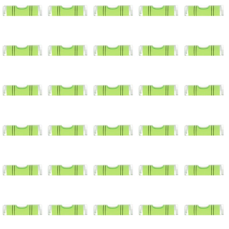 JYK Mini Cylindrical Level 30pcs, 9.5x40mm Small Horizontal Bubble Levels - Bubble Spirit Level Measuring Tools for Construction, DIY, and Layout