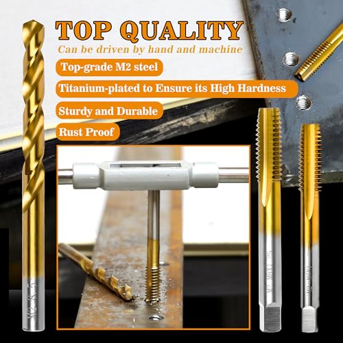 M2x0.4 Tap and 1.6mm Drill Bit for Metal,M2 HSS Metric Drill and Tap Set - size: M2 x 0.4 Tap, 1.6mm Drill