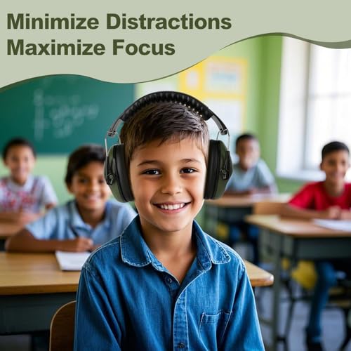 Floriogra Noise Cancelling Headphones for Kids/Toddler 28dB SNR Ear Muffs - color: Army Green