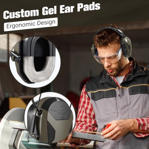 Electronic Shooting Ear Protection w/Gel Pads, 23dB NRR Active Noise Reduction & 3X Amplification Headset for Shooters - color: Fde