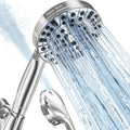 BESAQUO 9 Functions High Pressure Shower Head with Handheld,Built-in Pause Mode&Power Wash,Non-Clogging Nozzles,6ft Hose&Bracket