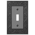 Amerelle 43TAN English Garden Wallplate, 1 Toggle, Cast Metal, Antique Nickel, 1-Pack - color: Antique Nickel, size: 1 Toggle