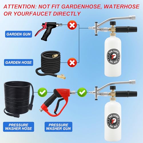 Tool Daily Foam Cannon with Dual Connector Accessory, 1/4" Quick Connect - style: Foam Cannon with Dual Connector