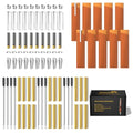Slimline Woodturning Pen Kit – Premium Silver Twist Set with Black Ink 10 Pack + Bonus Covers – DIY Crafting Supplies for Lathe Turning, Handmade Gifts, and Custom Writing Tools