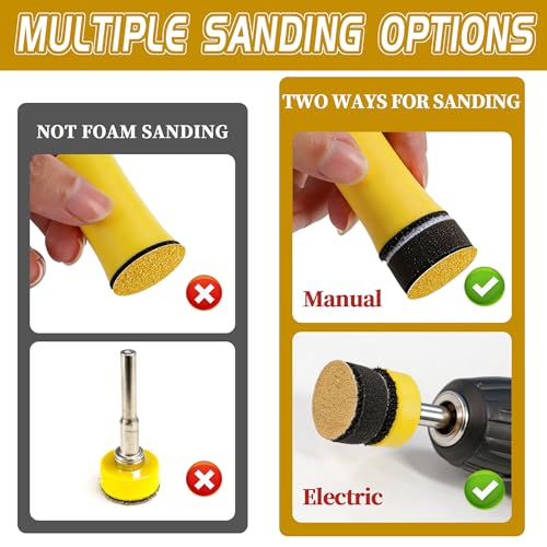 410 PCS 1 Inch Hook and Loop Sanding Discs Kits 40-800 Grit