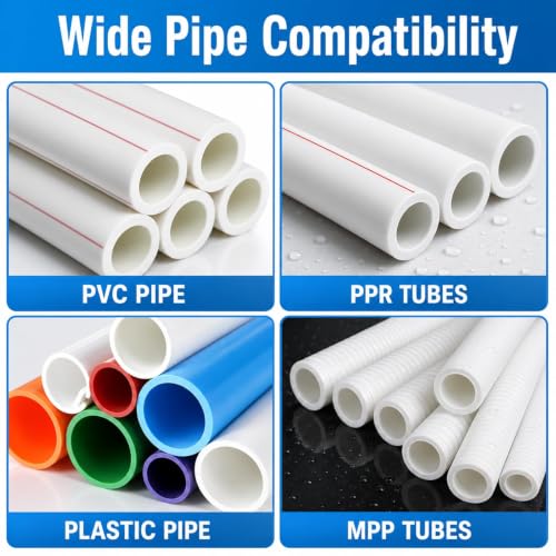 9pcs Integrated Internal & External PVC Pipe Threading Tool Kit 1/2" 3/4" 1" Broken Bolt Stripped Screw Extractor 40Cr Pipe Thread Cutting Tool with Case for PVC Pipes Plumbing Electric Drill DIY Gift