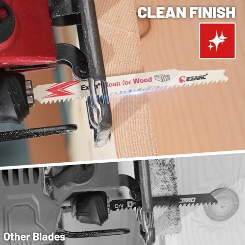 EZARC 36PCS Jigsaw Blades Set, Assorted T-Shank for Woodworking - size: Mix Pack-36PC